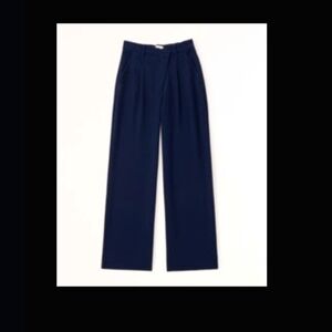 Abercrombie women's ultra wide leg pants navy